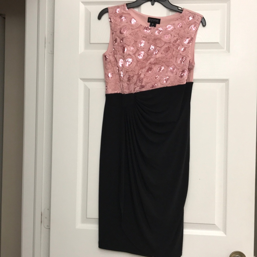 New dress, pink and black, size 6P